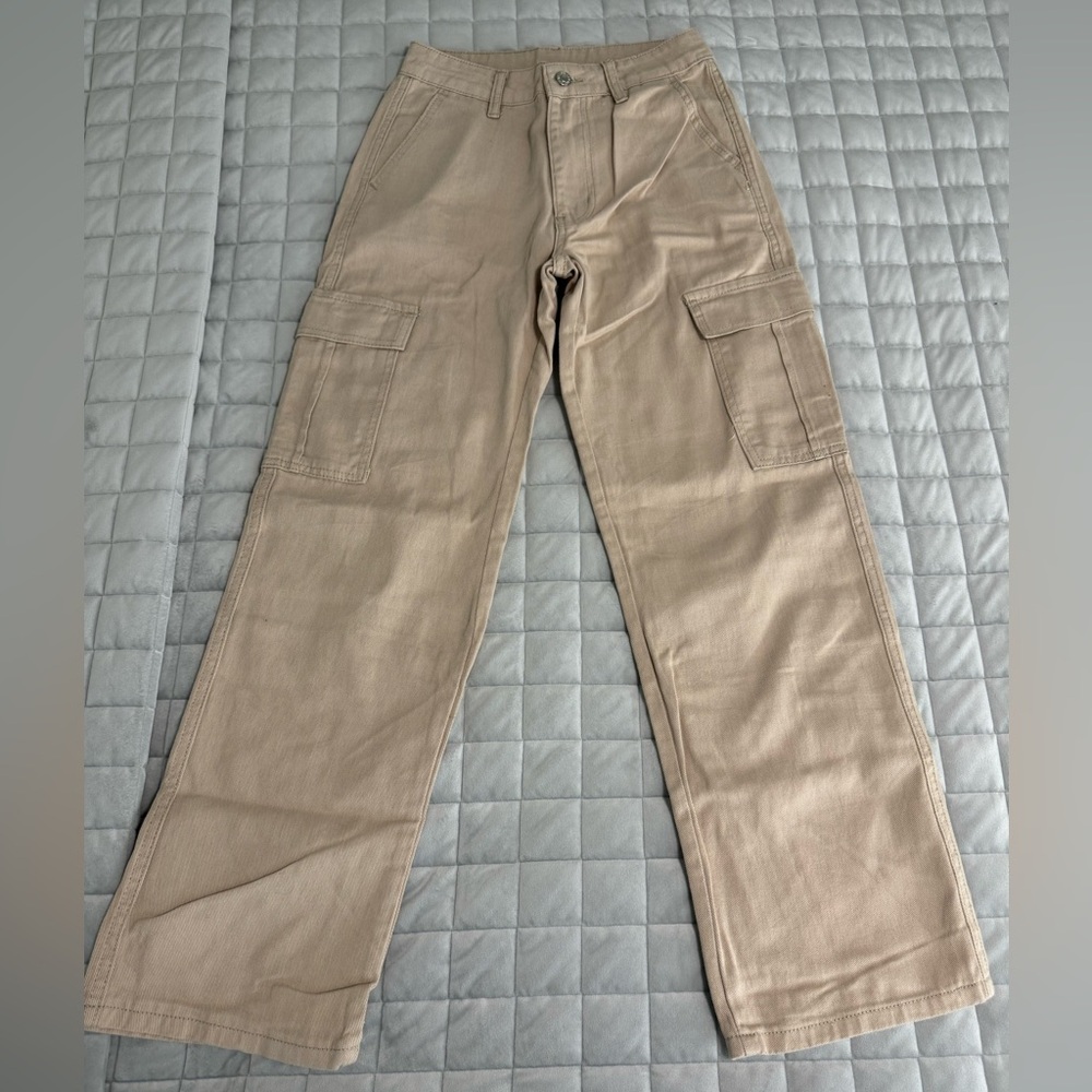 High Waist Cargo Jeans